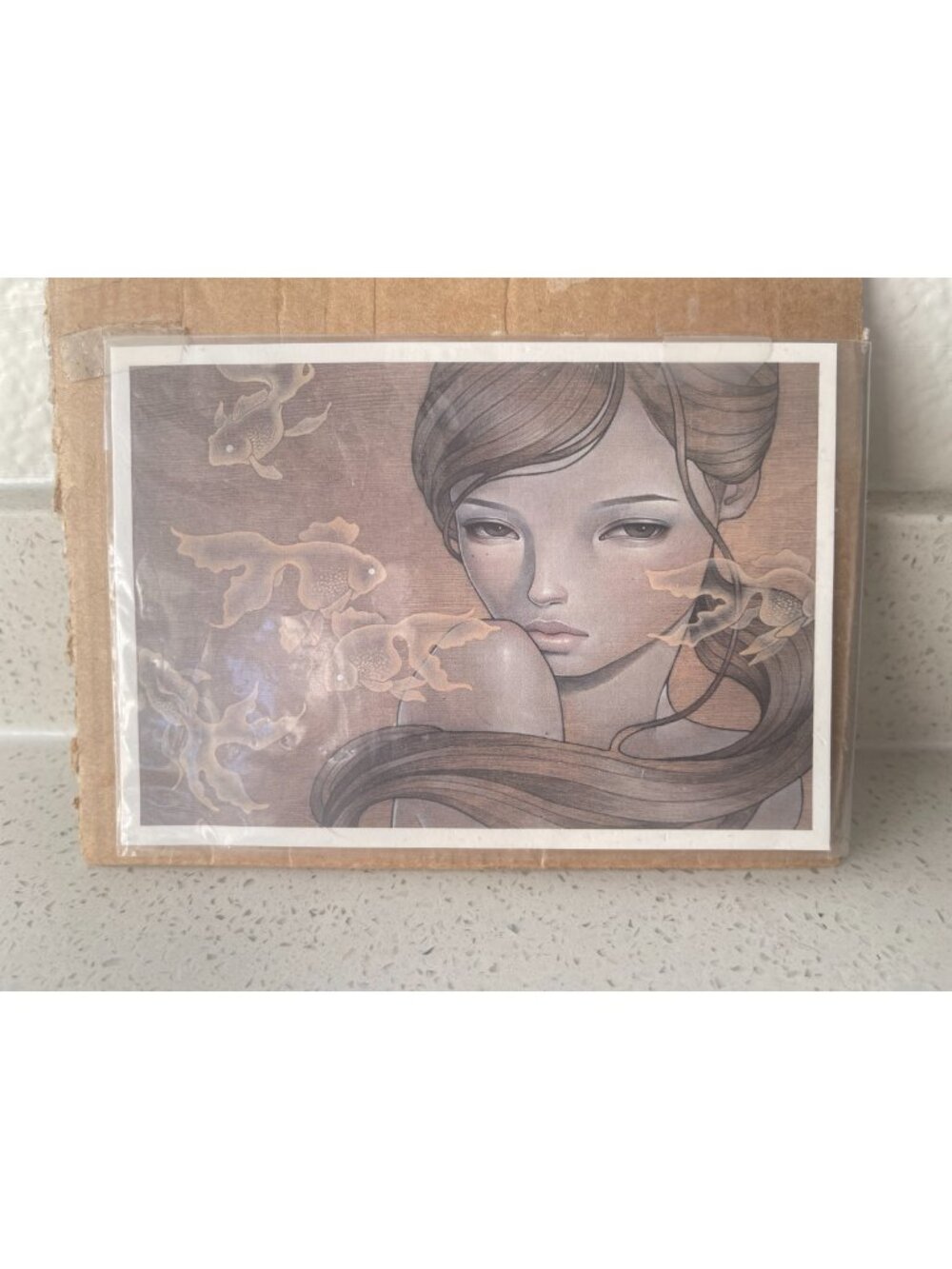 Rare Audrey Kawasaki Postcard Print "Carry On" 2009  4 1/8" x 6" - Picture 2 of 3
